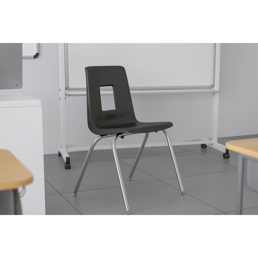 BLNK Mickey Advantage Student Stack School Chair - Black, 18"H