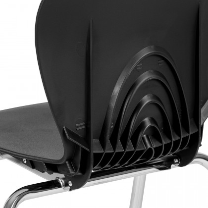 BLNK Mickey Advantage Student Stack School Chair - Titan Black, 18"H