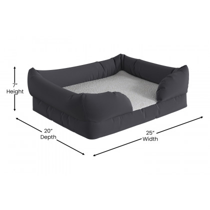 BLNK Cooper Cooper Orthopedic Comfy Memory Foam Joint Relief Bolster Dog Bed - 12 lb