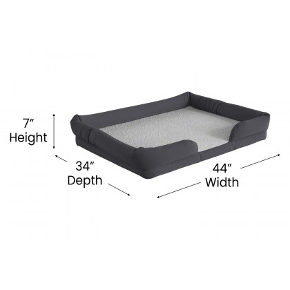 BLNK Cooper Cooper Orthopedic Comfy Memory Foam Joint Relief Bolster Dog Bed - 44 lb