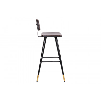 BLNK Kora Commercial LeatherSoft Low Back Bar Stools Set of 2 - Brown