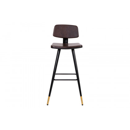 BLNK Kora Commercial LeatherSoft Low Back Bar Stools Set of 2 - Brown