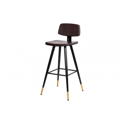 BLNK Kora Commercial LeatherSoft Low Back Bar Stools Set of 2 - Brown