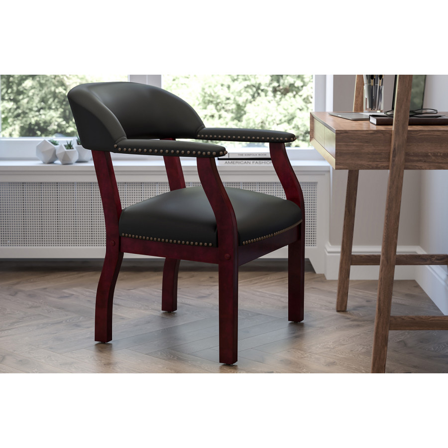 BLNK - Diamond LeatherSoft Conference Chair with Accent Nail Trim