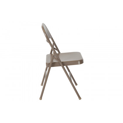 BLNK HERCULES Series Double Braced Metal Folding Chair - Beige