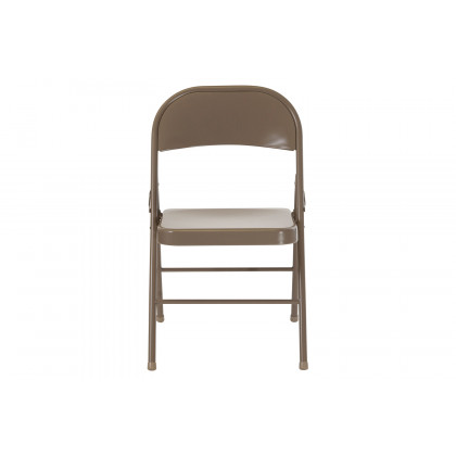 BLNK HERCULES Series Double Braced Metal Folding Chair - Beige