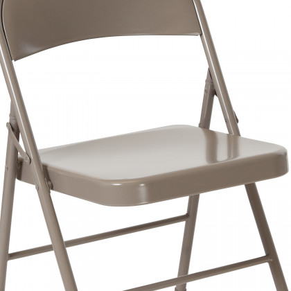 BLNK HERCULES Series Double Braced Metal Folding Chair - Gray