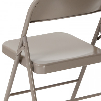 BLNK HERCULES Series Double Braced Metal Folding Chair - Gray