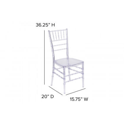 BLNK Flash Elegance Chiavari Stacking Chair - Crystal Ice Blue