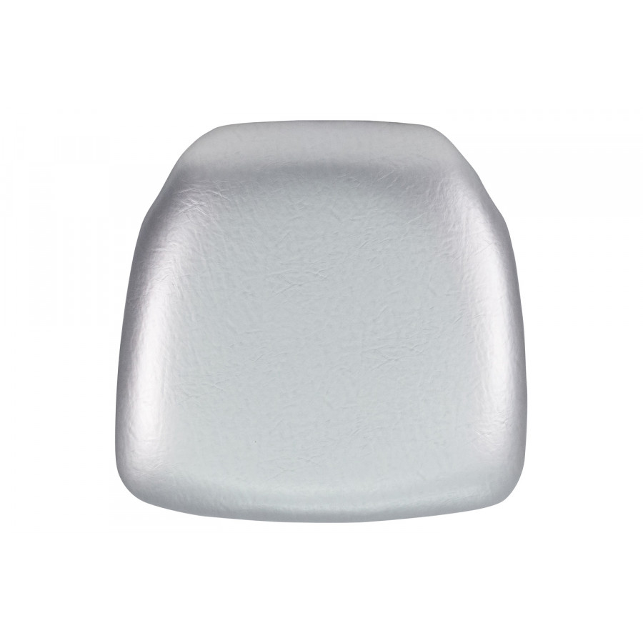 BLNK Louise Vinyl Hard Chiavari Chair Cushion - Silver
