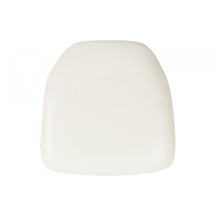 BLNK Louise Vinyl Hard Chiavari Chair Cushion - White