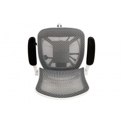BLNK Waylon Mid-Back Mesh Drafting Chair with Flip-Up Arms - White Frame