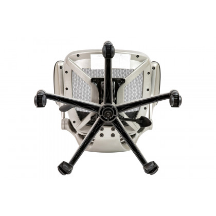 BLNK Waylon Mid-Back Mesh Drafting Chair with Flip-Up Arms - White Frame