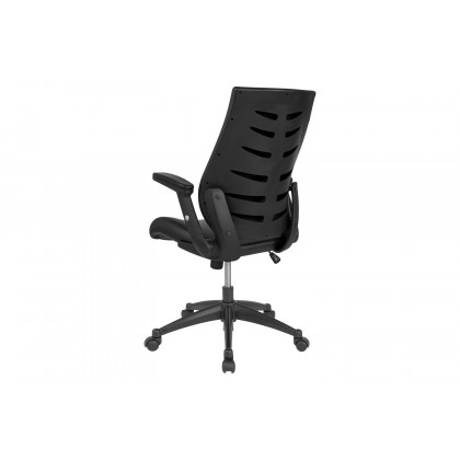 BLNK - Waylon LeatherSoft Waylon High-Back Executive Swivel Office Chair with Molded Foam Seat and Adjustable Arms