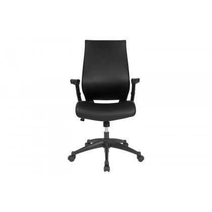 BLNK - Waylon LeatherSoft Waylon High-Back Executive Swivel Office Chair with Molded Foam Seat and Adjustable Arms
