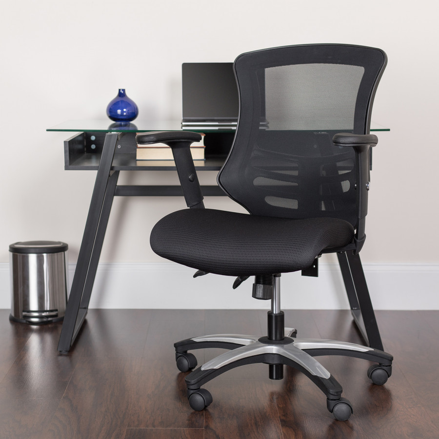 BLNK - Waylon Waylon High-Back Mesh Multifunction Executive Swivel Ergonomic Office Chair with Molded Foam Seat and Adjustable Arms