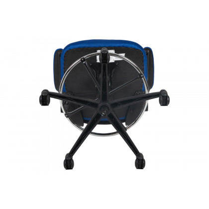 BLNK Kelista Mid-Back Mesh Ergonomic Drafting Chair with Adjustable Foot Ring and Flip-Up Arms - Blue