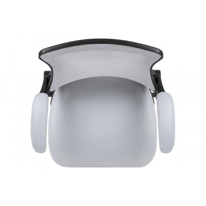 BLNK - Kelista Mid-Back White Mesh Ergonomic Drafting Chair with Adjustable Foot Ring and Flip-Up Arms