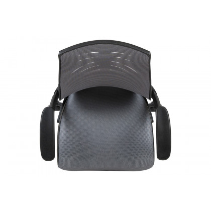 BLNK Kale High-Back Mesh Spine-Back Ergonomic Drafting Chair with Adjustable Foot Ring and Adjustable Flip-Up Arms - Dark Gray