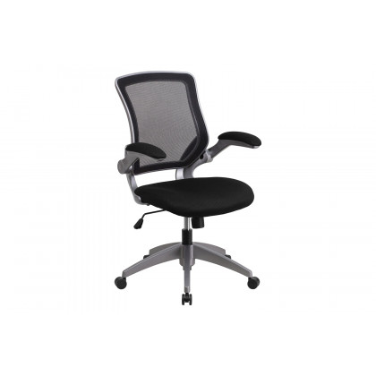 BLNK - Kale Mid-Back Mesh Swivel Ergonomic Task Office Chair with Gray Frame and Flip-Up Arms