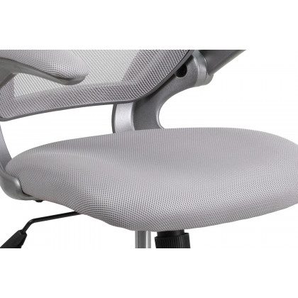 BLNK Kale Mid-Back Mesh Swivel Ergonomic Task Office Chair with Gray Frame and Flip-Up Arms - Gray