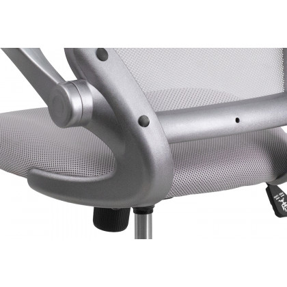 BLNK Kale Mid-Back Mesh Swivel Ergonomic Task Office Chair with Gray Frame and Flip-Up Arms - Gray