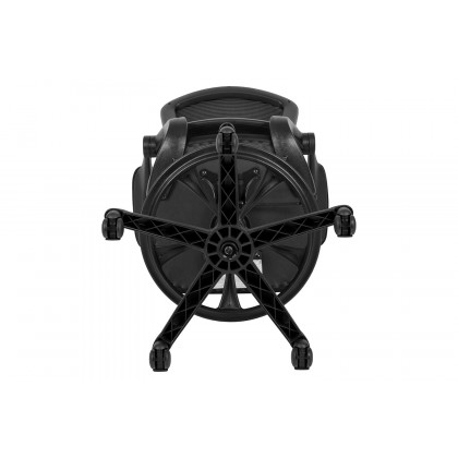 BLNK Kale Mid-Back Mesh Ergonomic Drafting Chair with Adjustable Foot Ring and Flip-Up Arms - Black