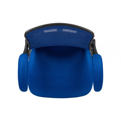 BLNK Kale Mid-Back Mesh Ergonomic Drafting Chair with Adjustable Foot Ring and Flip-Up Arms - Blue