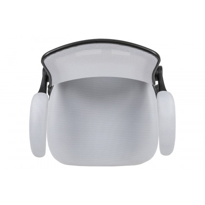 BLNK Kale Mid-Back Mesh Ergonomic Drafting Chair with Adjustable Foot Ring and Flip-Up Arms - White