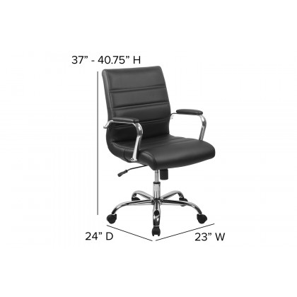 BLNK Lark Oval Conference Table Set with 4 Black and Chrome Executive Chairs - Mahogany