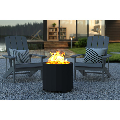 BLNK Titus Commercial Smokeless Outdoor Firepit - Black, 19.5"D