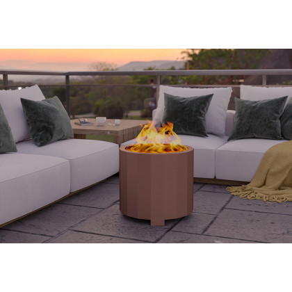 BLNK Titus Commercial Smokeless Outdoor Firepit - Bronze, 19.5"D