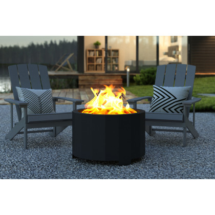 BLNK Titus Commercial Smokeless Outdoor Firepit - Black, 27"D