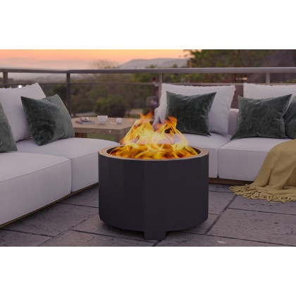 BLNK Titus Commercial Smokeless Outdoor Firepit - Black, 27"D