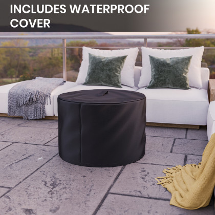 BLNK Titus Commercial Smokeless Outdoor Firepit - Black, 27"D