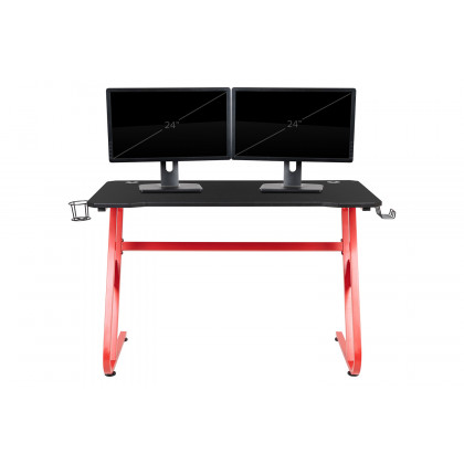 BLNK Optis Red Gaming Desk and Racing Chair Set with Cup Holder and Headphone Hook - Pink/Black