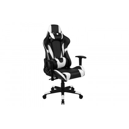 BLNK Optis Red Gaming Desk and Reclining Gaming Chair Set with Cup Holder and Headphone Hook - Black