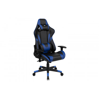 BLNK Optis Red Gaming Desk and Reclining Gaming Chair Set with Cup Holder and Headphone Hook - Blue