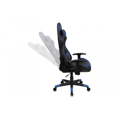 BLNK Optis Red Gaming Desk and Reclining Gaming Chair Set with Cup Holder and Headphone Hook - Blue