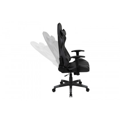 BLNK Optis Red Gaming Desk and Reclining Gaming Chair Set with Cup Holder and Headphone Hook - Gray