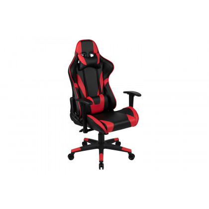 BLNK Optis Red Gaming Desk and Reclining Gaming Chair Set with Cup Holder and Headphone Hook - Red/Black