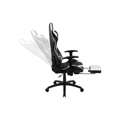 BLNK Optis Gaming Desk and Footrest Reclining Gaming Chair Set with Cup Holder, Headphone Hook, Removable Mouse Pad Top/Wire Management - Black