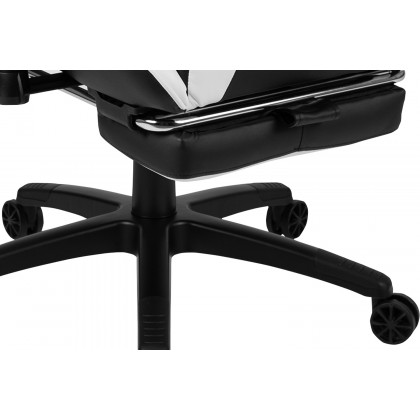 BLNK Optis Red Gaming Desk and Footrest Reclining Gaming Chair Set with Cup Holder and Headphone Hook - Black