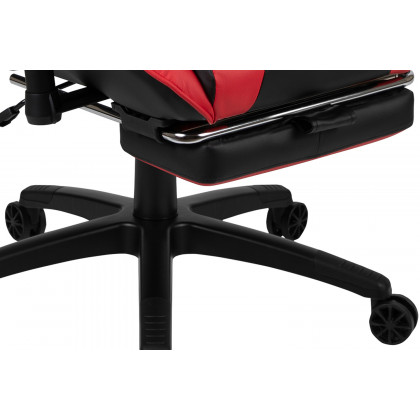 BLNK Optis Red Gaming Desk and Footrest Reclining Gaming Chair Set with Cup Holder and Headphone Hook - Red/Black