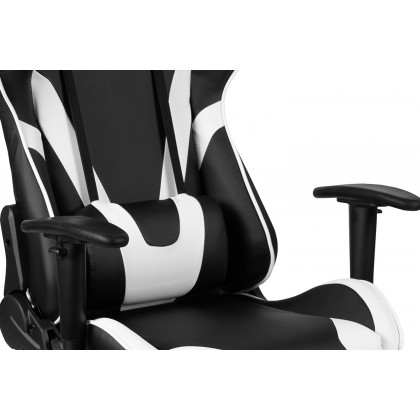 BLNK Optis Black Gaming Desk and Footrest Reclining Gaming Chair Set with Cup Holder, Headphone Hook and Monitor/Smartphone Stand - Black