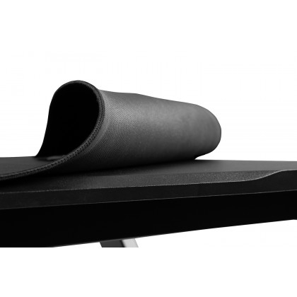 BLNK Optis Gaming Desk with Cup Holder, Headphone Hook, Removable Mousepad Top and Reclining Back/Arms Gaming Chair with Footrest - Black