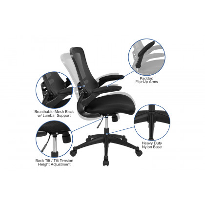 BLNK Regent Electric Height Adjustable Standing Desk with Black Mesh Swivel Ergonomic Task Office Chair - Mahogany