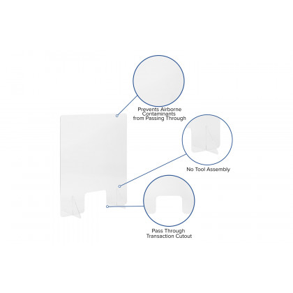 BLNK - Violet Acrylic Free-Standing Register Shield