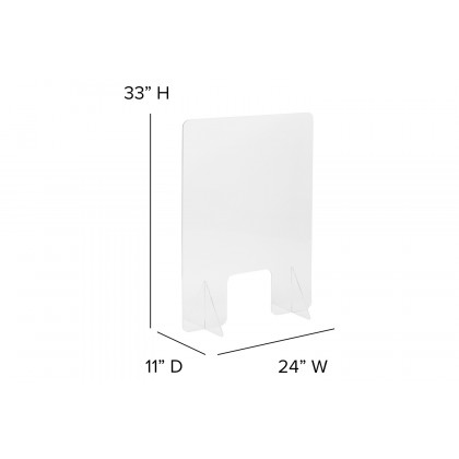 BLNK Mission Acrylic Free-Standing Register Shield - 33"H x 24"L