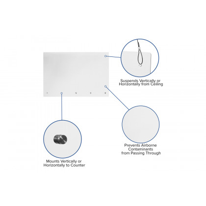 BLNK Mission Acrylic Suspended Register Shield - 24"H x 36"L